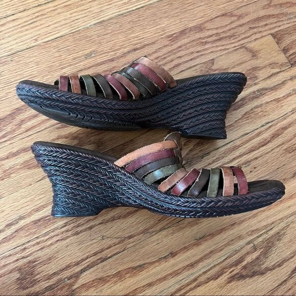 Earth Spirit Birch Leather Boho Colorful Sandals Size 9.5 - Picture 5 of 10
